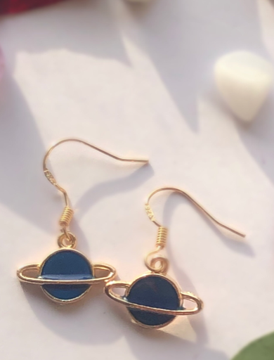 Blue Planet Dangling Earrings