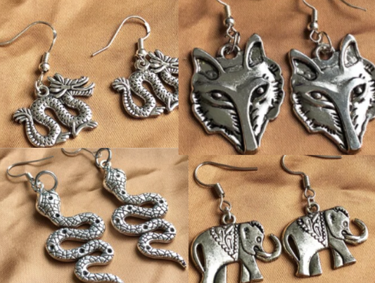 Animal Silver Earrings
